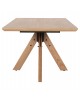 ΤΡΑΠΕΖΙ PAOLO HM9853 MDF ΜΕ ΚΑΠΛΑΜΑ ΦΡΑΞΙΝΟΥ-ΠΟΔΙΑ RUBBERWOOD-ΦΥΣΙΚΟ 180x90x75Yεκ