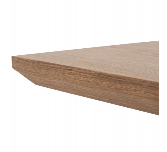 ΤΡΑΠΕΖΙ PAOLO HM9853 MDF ΜΕ ΚΑΠΛΑΜΑ ΦΡΑΞΙΝΟΥ-ΠΟΔΙΑ RUBBERWOOD-ΦΥΣΙΚΟ 180x90x75Yεκ