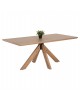 ΤΡΑΠΕΖΙ PAOLO HM9853 MDF ΜΕ ΚΑΠΛΑΜΑ ΦΡΑΞΙΝΟΥ-ΠΟΔΙΑ RUBBERWOOD-ΦΥΣΙΚΟ 180x90x75Yεκ