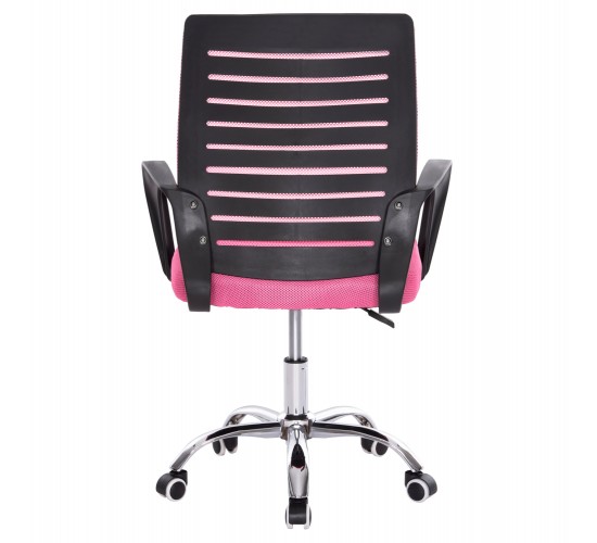 ΚΑΡΕΚΛΑ ΓΡΑΦΕΙΟΥ TRAIL HM1192.35 ΡΟΖ MESH-ΠΟΔΙ ΧΡΩΜΙΟΥ 62x51x98Υεκ.