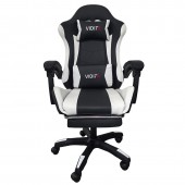 A6060 ΜΑΥΡΟ/ΛΕΥΚΟ ΠΟΛΥΘΡΟΝΑ GAMING/ΜΕ ΥΠΟΠΟΔΙΟ 64X62X113-121εκ. ZITA PLUS 64X62X113-121εκ.