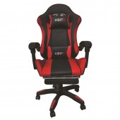 A6060 ΜΑΥΡΟ/ΚΟΚΚΙΝΟ ΠΟΛΥΘΡΟΝΑ GAMING/ΜΕ ΥΠΟΠΟΔΙΟ 64X62X113-121εκ. ZITA PLUS 64X62X113-121εκ.