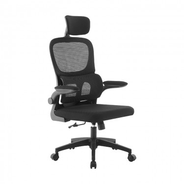 A9935 ΜΑΥΡΟ MESH ΚΑΡΕΚΛΑ ΓΡΑΦΕΙΟΥ 62Χ64Χ42-114/52-125εκ. ZITA PLUS 62Χ64Χ42-114/52-125εκ.