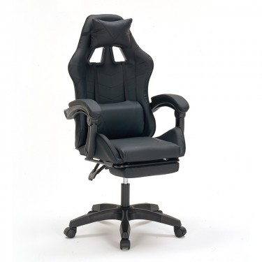 A9937 ΜΑΥΡΟ PVC ΠΟΛΥΘΡΟΝΑ GAMING/ΜΕ ΥΠΟΠΟΔΙΟ 64X59X43-112/53-125εκ. ZITA PLUS 64X59X43-112/53-125εκ.