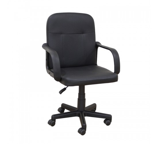 A9942 ΜΑΥΡΟ PVC ΠΟΛΥΘΡΟΝΑ ΓΡΑΦΕΙΟΥ ZITA PLUS 58Χ56Χ37-83/47-93εκ.