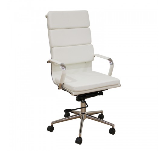 A9944 ΛΕΥΚΟ PU ΠΟΛΥΘΡΟΝΑ ΓΡΑΦΕΙΟΥ ZITA PLUS 55X60X51-115/61-125εκ.