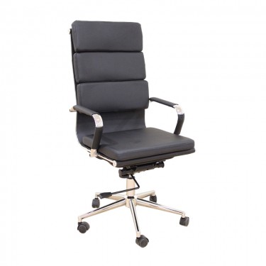 A9944 ΜΑΥΡΟ PU ΠΟΛΥΘΡΟΝΑ ΓΡΑΦΕΙΟΥ 55X60X51-115/61-125εκ. ZITA PLUS 55X60X51-115/61-125εκ.