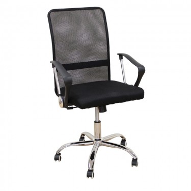 A9946 ΜΑΥΡΟ MESH ΠΟΛΥΘΡΟΝΑ ΓΡΑΦΕΙΟΥ 59Χ60Χ46-100/56-110εκ. ZITA PLUS 59Χ60Χ46-100/56-110εκ.