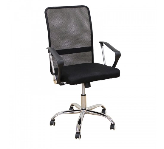 A9946 ΜΑΥΡΟ MESH ΠΟΛΥΘΡΟΝΑ ΓΡΑΦΕΙΟΥ ZITA PLUS 59Χ60Χ46-100/56-110εκ.