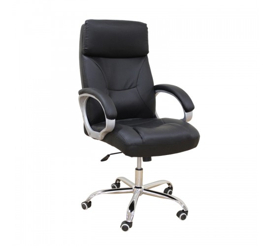 A9947 ΜΑΥΡO PU ΠΟΛΥΘΡΟΝΑ ΓΡΑΦΕΙΟΥ ZITA PLUS 62X76X50-110/60-120εκ.