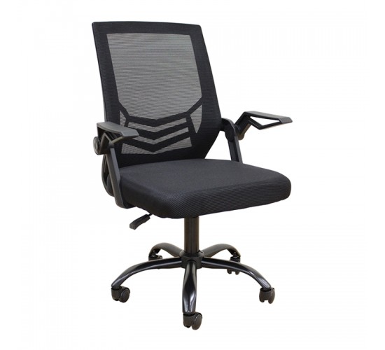 A1830 ΜΑΥΡΟ/ΜΑΥΡΟ MESH ΠΟΛ/ΝΑ ΓΡΑΦΕΙΟΥ 62X54X44-91/53-100εκ. ZITA PLUS 62X54X44-91/53-100εκ.