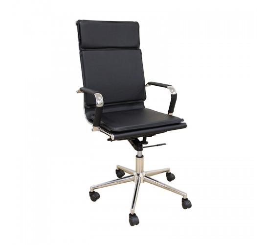 A9952 ΜΑΥΡΟ PU ΠΟΛΥΘΡΟΝΑ ΓΡΑΦΕΙΟΥ 54Χ51Χ54-110/60-123εκ. ZITA PLUS 54Χ51Χ54-110/60-123εκ.