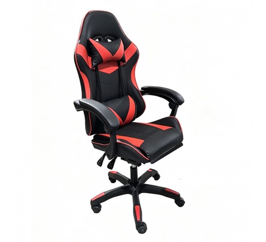 A9937 ΜΑΥΡΟ/ΚΟΚΚΙΝΟ PVC ΠΟΛΥΘΡΟΝΑ GAMING/ΜΕ ΥΠΟΠΟΔΙΟ 64X59X43-112/53-125εκ. ZITA PLUS 64X59X43-112/53-125εκ.