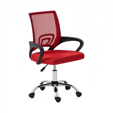 A1850 S ΧΡΩΜΙΟ/ΚΟΚΚΙΝΟ MESH ΠΟΛΥΘΡΟΝΑ ΓΡΑΦΕΙΟΥ 62Χ52Χ43-84/50-93εκ. ZITA PLUS 62Χ52Χ43-84/50-93εκ.