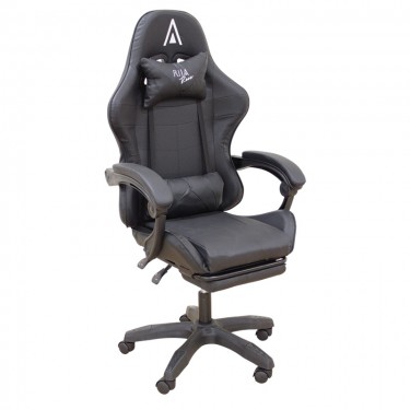 A9950 ΜΑΥΡΟ PVC ΠΟΛΥΘΡΟΝΑ GAMING/ΜΕ ΥΠΟΠΟΔΙΟ 61Χ62Χ45-118/54-127εκ. ZITA PLUS 61Χ62Χ45-118/54-127εκ.