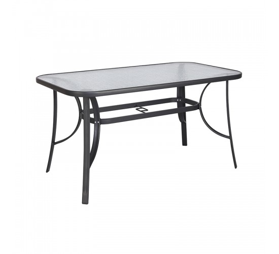 DENIM ΑΝΘΡΑΚΙ 120Χ70X71εκ. ΜΕΤΑΛΛΙΚΟ ΤΡΑΠΕΖΙ ZITA PLUS 120Χ70X71εκ.