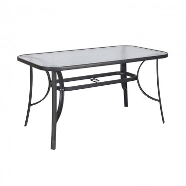 DENIM ΑΝΘΡΑΚΙ 140Χ80X71εκ. ΜΕΤΑΛΛΙΚΟ ΤΡΑΠΕΖΙ ZITA PLUS 140Χ80X71εκ.