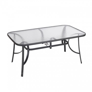 DENIM ΑΝΘΡΑΚΙ 150Χ90X71εκ. ΜΕΤΑΛΛΙΚΟ ΤΡΑΠΕΖΙ ZITA PLUS 150Χ90X71εκ.