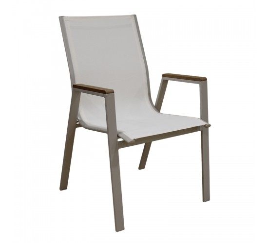 SELBY CAPPUCCINO/WHITE TEXT ΜΕΤΑΛΛΙΚΗ ΠΟΛ/ΝΑ 56Χ64Χ90εκ. ZITA PLUS 56Χ64Χ41-90εκ.