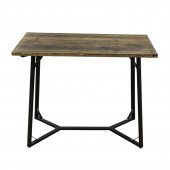 BISTRO ΤΡΑΠΕΖΙ BAR 120X65X96εκ. ΜΑΥΡΟ ΜΕΤΑΛΛΟ-ΞΥΛΟ ZITA PLUS 120X65X96εκ.