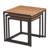 ALBA SET 3 ΤΜΧ ΤΡΑΠΕΖΑΚΙΑ OAK GRAIN 45Χ45Χ45-40Χ40Χ40-35Χ35Χ35εκ. ZITA PLUS 45X45X45/40X40X40/35X35X35εκ.