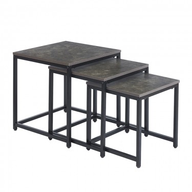 NOLAN SET 3 ΤΜΧ ΤΡΑΠΕΖΑΚΙΑ CEMENT 50X50X50-45X45X45-40X40X40εκ. ZITA PLUS 50X50X50/45X45X45/40X40X40εκ.