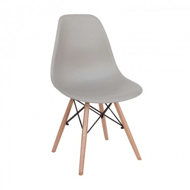 Καρέκλα Τραπεζαρίας Ξύλινη 4τμχ Loft Γκρί PP 46x52x43-82.5εκ. ZITA PLUS 46X52X43-82.5εκ.