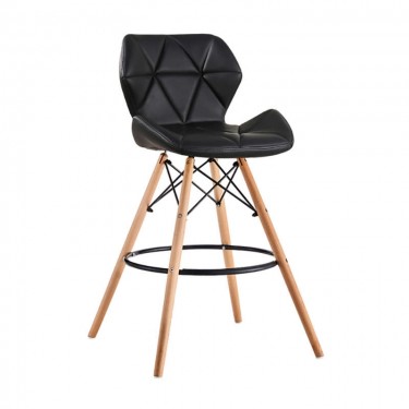 MARGO ΣΚΑΜΠΟ ΜΑΥΡΟ(Σ2)ΞΥΛΟ/ΔΕΡΜΑΤΙΝΗ 54Χ57Χ72-96εκ. ZITA PLUS 54Χ57Χ72-96εκ.