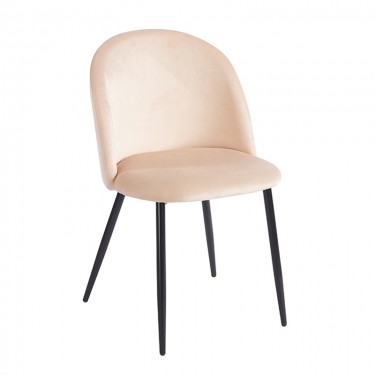 RIO BEIGE VELVET ΥΦΑΣΜΑ ΚΑΡΕΚΛΑ ΜΕΤΑΛΛΙΚΗ 50X52X81εκ. ZITA PLUS 50X52X46-81εκ.