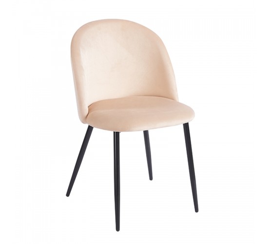 RIO BEIGE VELVET ΥΦΑΣΜΑ ΚΑΡΕΚΛΑ ΜΕΤΑΛΛΙΚΗ 50X52X81εκ. ZITA PLUS 50X52X46-81εκ.