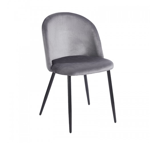 RIO GREY VELVET ΥΦΑΣΜΑ ΚΑΡΕΚΛΑ ΜΕΤΑΛΛΙΚΗ 50X52X81εκ. ZITA PLUS 50X52X46-81εκ.