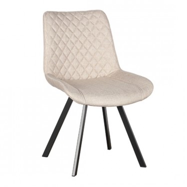 ALESIA S BEIGE ΥΦΑΣΜΑ ΚΑΡΕΚΛΑ ΜΕΤΑΛΛΙΚΗ 53X61X52-86εκ. ZITA PLUS 53X61X52-86εκ.