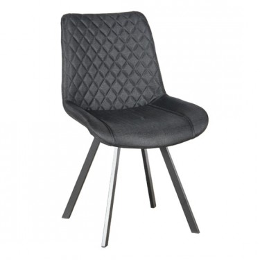 ALESIA S BLACK ΥΦΑΣΜΑ ΚΑΡΕΚΛΑ ΜΕΤΑΛΛΙΚΗ 53X61X52-86εκ. ZITA PLUS 53X61X52-86εκ.