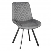 ALESIA S GREY ΥΦΑΣΜΑ ΚΑΡΕΚΛΑ ΜΕΤΑΛΛΙΚΗ 53X61X52-86εκ. ZITA PLUS 53X61X52-86εκ.