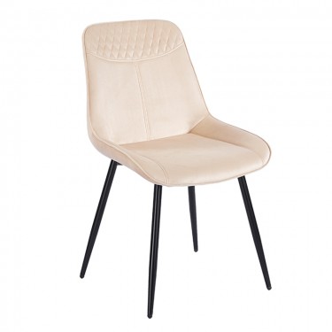 TEREA BEIGE VELVET ΥΦΑΣΜΑ ΚΑΡΕΚΛΑ ΜΕΤΑΛΛΙΚΗ 51X58X87εκ. ZITA PLUS 51X58X49-87εκ.