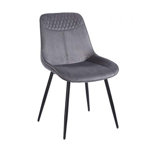TEREA GREY VELVET ΥΦΑΣΜΑ ΚΑΡΕΚΛΑ ΜΕΤΑΛΛΙΚΗ 51X58X87εκ. ZITA PLUS 51X58X49-87εκ.