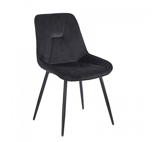 SILVIA BLACK VELVET ΥΦΑΣΜΑ ΚΑΡΕΚΛΑ ΜΕΤΑΛΛΙΚΗ 51X58X87εκ. ZITA PLUS 51X58X49-87εκ.