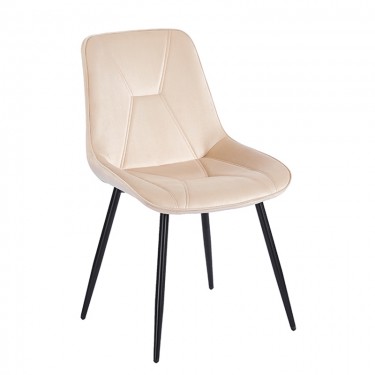 SILVIA BEIGE VELVET ΥΦΑΣΜΑ ΚΑΡΕΚΛΑ ΜΕΤΑΛΛΙΚΗ 51X58X87εκ. ZITA PLUS 51X58X49-87εκ.