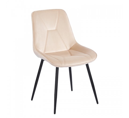 SILVIA BEIGE VELVET ΥΦΑΣΜΑ ΚΑΡΕΚΛΑ ΜΕΤΑΛΛΙΚΗ 51X58X87εκ. ZITA PLUS 51X58X49-87εκ.