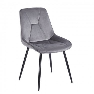 SILVIA GREY VELVET ΥΦΑΣΜΑ ΚΑΡΕΚΛΑ ΜΕΤΑΛΛΙΚΗ 51X58X87εκ. ZITA PLUS 51X58X49-87εκ.