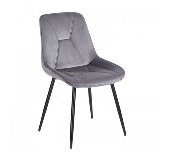 SILVIA GREY VELVET ΥΦΑΣΜΑ ΚΑΡΕΚΛΑ ΜΕΤΑΛΛΙΚΗ 51X58X87εκ. ZITA PLUS 51X58X49-87εκ.