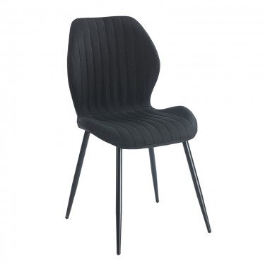 DYLAN BLACK ΥΦΑΣΜΑ ΚΑΡΕΚΛΑ ΜΕΤΑΛΛΙΚΗ 48X53X51-74εκ. ZITA PLUS 48X53X51-74εκ.