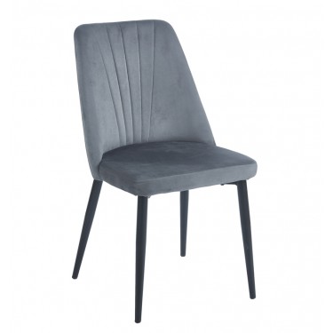 OLIVIA GREY VELVET ΥΦΑΣΜΑ ΚΑΡΕΚΛΑ ΜΕΤΑΛΛΙΚΗ 46(59)X58X85εκ. ZITA PLUS 46(59)X58X85εκ.