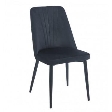 OLIVIA BLACK VELVET ΥΦΑΣΜΑ ΚΑΡΕΚΛΑ ΜΕΤΑΛΛΙΚΗ 46(59)X58X85εκ. ZITA PLUS 46(59)X58X85εκ.