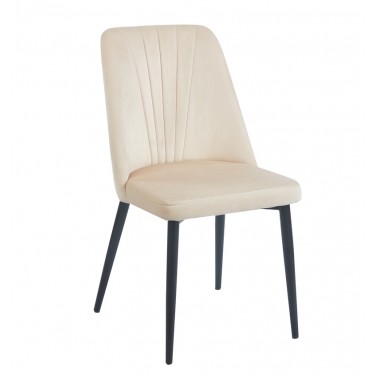 OLIVIA BEIGE VELVET ΥΦΑΣΜΑ ΚΑΡΕΚΛΑ ΜΕΤΑΛΛΙΚΗ 46(59)X58X85εκ. ZITA PLUS 46(59)X58X85εκ.