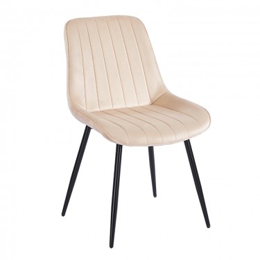 BONY BEIGE VELVET ΥΦΑΣΜΑ ΚΑΡΕΚΛΑ ΜΕΤΑΛΛΙΚΗ 51X58X87εκ. ZITA PLUS 51X58X49-87εκ.