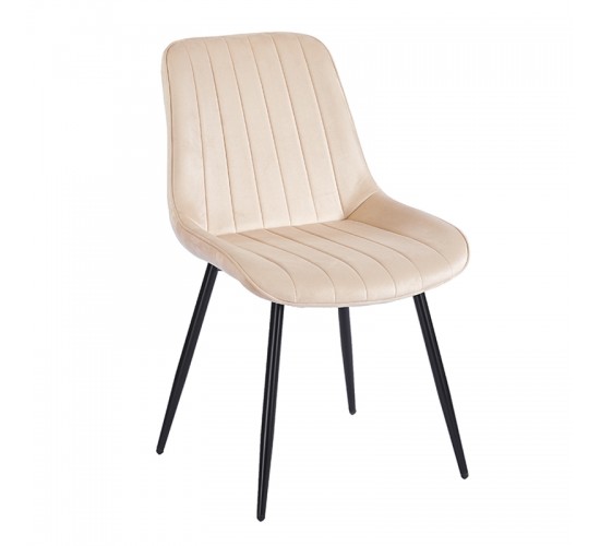 BONY BEIGE VELVET ΥΦΑΣΜΑ ΚΑΡΕΚΛΑ ΜΕΤΑΛΛΙΚΗ 51X58X87εκ. ZITA PLUS 51X58X49-87εκ.