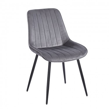 BONY GREY VELVET ΥΦΑΣΜΑ ΚΑΡΕΚΛΑ ΜΕΤΑΛΛΙΚΗ 51X58X87εκ. ZITA PLUS 51X58X49-87εκ.