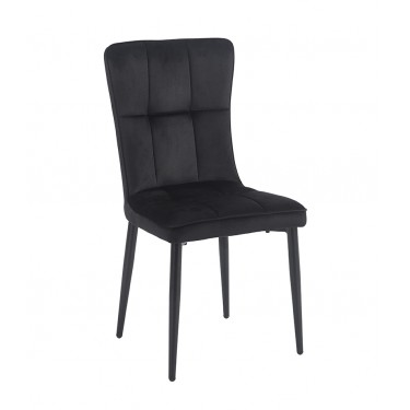 SELIN BLACK VELVET ΥΦΑΣΜΑ ΚΑΡΕΚΛΑ ΜΕΤΑΛΛΙΚΗ 46X54X91εκ. ZITA PLUS 46X54X91εκ.