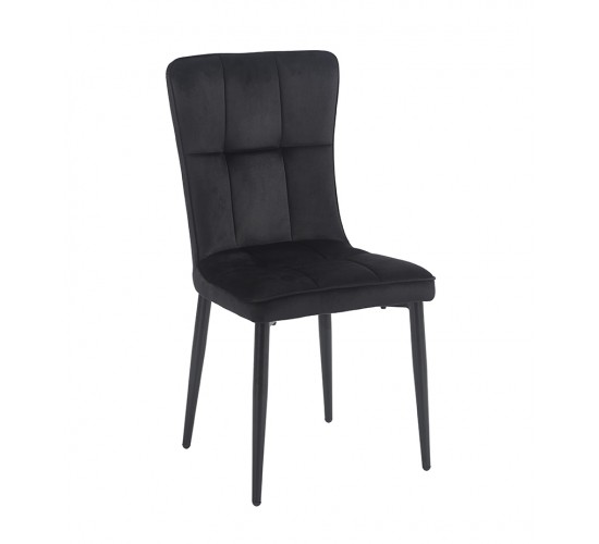 SELIN BLACK VELVET ΥΦΑΣΜΑ ΚΑΡΕΚΛΑ ΜΕΤΑΛΛΙΚΗ 46X54X91εκ. ZITA PLUS 46X54X91εκ.